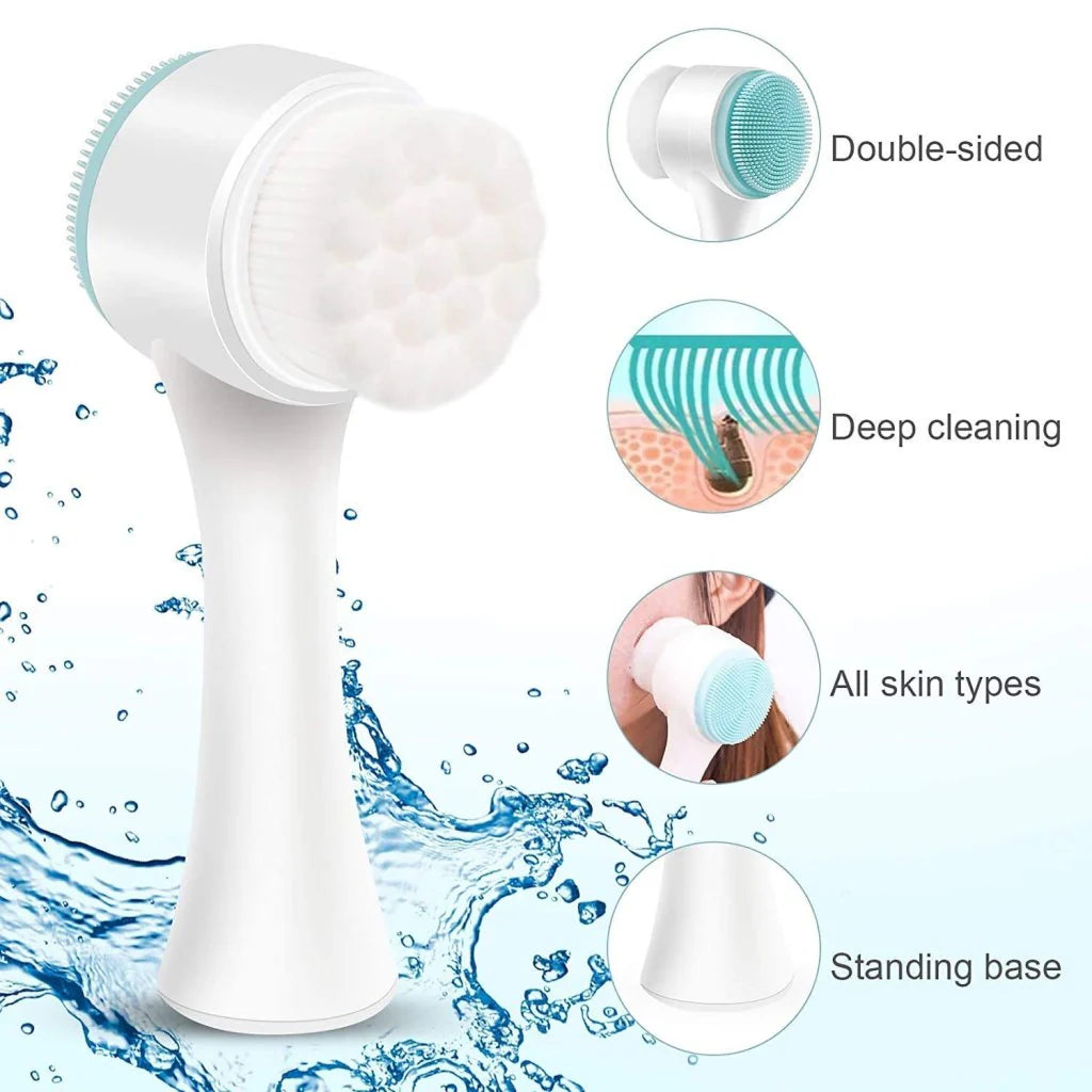 2-in-1 Double-Sided Silicone Face Brush